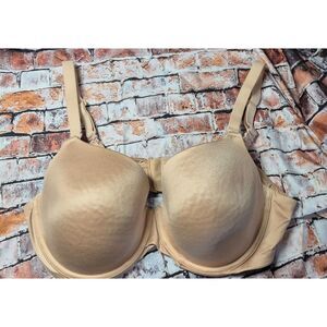 Auden 38D Tee Shirt Bra Nude Nursing Underwire Lightly Lined Full Coverage EUC